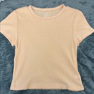 Aerie Ribbed Knit Top in Peach